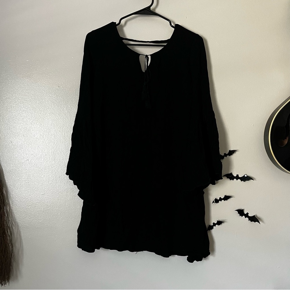 Cottage Witch Bell Sleeve Goth Dress